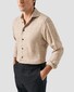 Eton Lightweight Linen Twill Fine Texture Shirt Brown