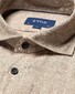 Eton Lightweight Linen Twill Fine Texture Shirt Brown