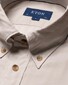 Eton Lightweight Mussola Cotton Modal Horn Effect Buttons Overhemd Licht Bruin