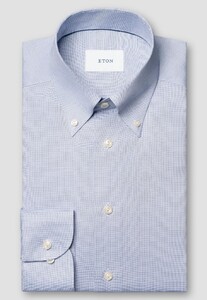 Eton Lightweight Organic Cotton Signature Oxford Button-Down Shirt Blue