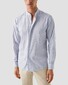 Eton Lightweight Soft Cotton Twill Stripe Overhemd Donker Blauw