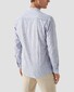 Eton Lightweight Soft Cotton Twill Stripe Overhemd Donker Blauw