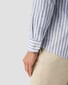 Eton Lightweight Soft Cotton Twill Stripe Overhemd Donker Blauw