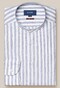 Eton Lightweight Soft Twill Band Collar Vertical Stripes Overhemd Donker Blauw