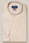 Eton Lightweight Soft Twill Uni Color Band Collar Overhemd Beige