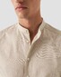 Eton Lightweight Soft Twill Uni Color Band Collar Shirt Beige