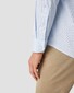 Eton Lightweight Soft Twill Uni Color Band Collar Shirt Light Blue