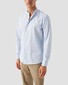 Eton Lightweight Soft Twill Uni Color Band Collar Shirt Light Blue