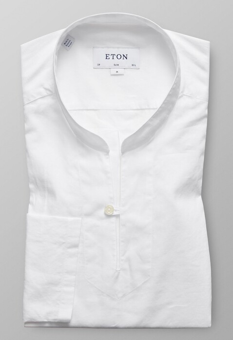 Eton Lightweight Twill Popover Shirt White