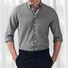 Eton Lightweight Uni Button Down Overhemd Donker Grijs Melange
