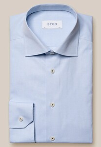 Eton Lighweight Uni Signature Poplin Overhemd Licht Blauw