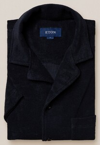 Eton Limited Edition Terry Cloth Shirt Dark Evening Blue