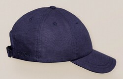 Eton Linen Cotton Cap Cap Navy