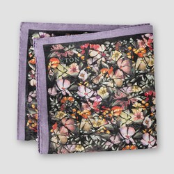 Eton Linen Fantasy Floral Pattern Pocket Square Multicolor