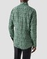 Eton Linen Fantasy Kiwi Pattern Shirt Green
