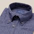 Eton Linen Popover Popover Shirt Dark Blue Extra Melange