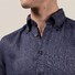 Eton Linen Popover Popover Shirt Dark Blue Extra Melange