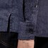 Eton Linen Popover Popover Shirt Dark Blue Extra Melange