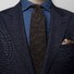 Eton Linen & Silk Tie Dark Brown Melange