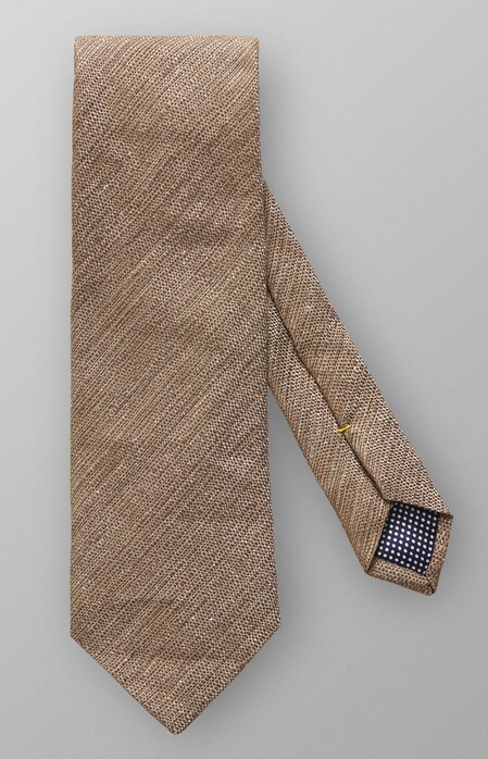 Eton Linen & Silk Tie Deep Brown