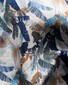 Eton Linnen Palm Leaves Fantasy Pattern Wide Spread Collar Overhemd Blauw-Multi