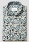 Eton Linnen Subtle Mosaic Flower Pattern Overhemd Blauw-Multi