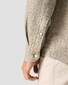 Eton Linnen Twill Fine Texture Button Down Overhemd Licht Bruin