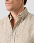 Eton Linnen Twill Fine Texture Button Down Shirt Light Brown