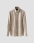 Eton Linnen Twill Fine Texture Button Down Shirt Light Brown