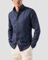 Eton Linnen Twill Fine Texture Button Down Shirt Navy