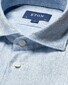 Eton Linnen Twill Matte Buttons Overhemd Blauw