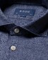 Eton Linnen Twill Matte Buttons Overhemd Navy