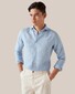 Eton Linnen Twill Matte Buttons Shirt Blue