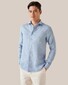 Eton Linnen Twill Matte Buttons Shirt Blue