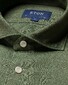 Eton Linnen Twill Matte Buttons Shirt Green