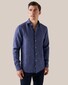 Eton Linnen Twill Matte Buttons Shirt Navy