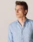 Eton Linnen Twill Wide Spread Collar Shirt Light Blue