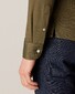 Eton Long Sleeve Piqué Polo Button Under Poloshirt Green
