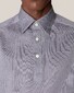 Eton Long Sleeve Piqué Polo Button Under Poloshirt Grey