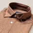 Eton Long Sleeve Piqué Polo Button Under Poloshirt Nougat