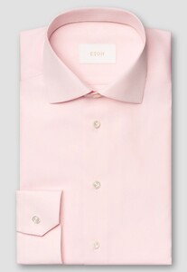 Eton Luxurious Supima 120 Elevated Poplin Chambray Effect Overhemd Roze