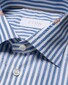 Eton Luxury Bengal Striped Fil Coupé Shirt Blue