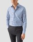 Eton Luxury Bengal Striped Fil Coupé Shirt Blue