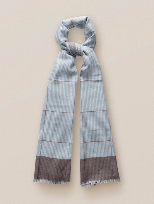 Eton Luxury Cashmere Silk Sjaal Licht Blauw