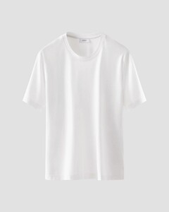 Eton Luxury Cotton Silk Crew Neck Soft Touch T-Shirt Wit