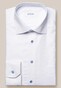 Eton Luxury Dobby Geometric Pattern Tonal Buttons Overhemd Wit