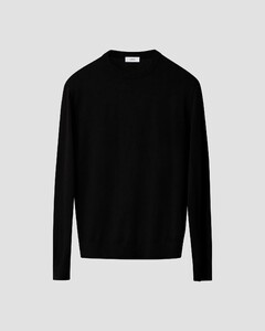 Eton Luxury Extrafine Merino Crew Neck Pullover Black