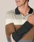 Eton Luxury Filo di Scozia Piqué Knit Rugby Stripe Polo Brown-Multi