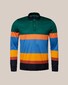 Eton Luxury Filo di Scozia Piqué Knit Rugby Stripe Poloshirt Green-Multi