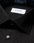 Eton Luxury Floral Effect Signature Twill Shirt Black